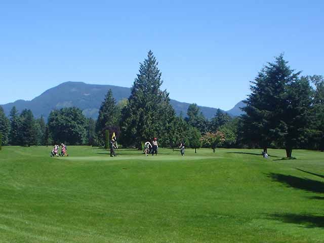 two men on golf course